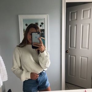 cream h&m sweater